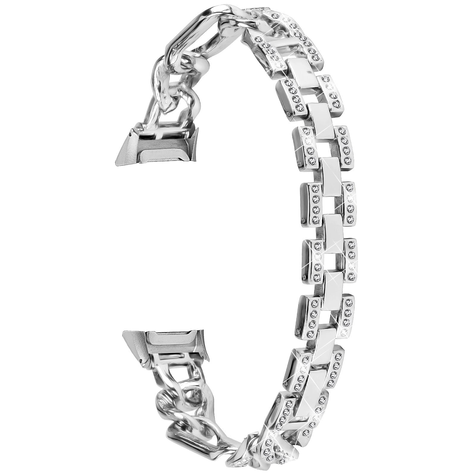 For Samsung Galaxy Fit SM-R370 Rhinestone Decor Watch Band Alloy Metal Jewelry Bracelet Wristband For Samsung Galaxy Fit SM-R370 Rhinestone Decor Watch Band Alloy Metal Jewelry Bracelet Wristband